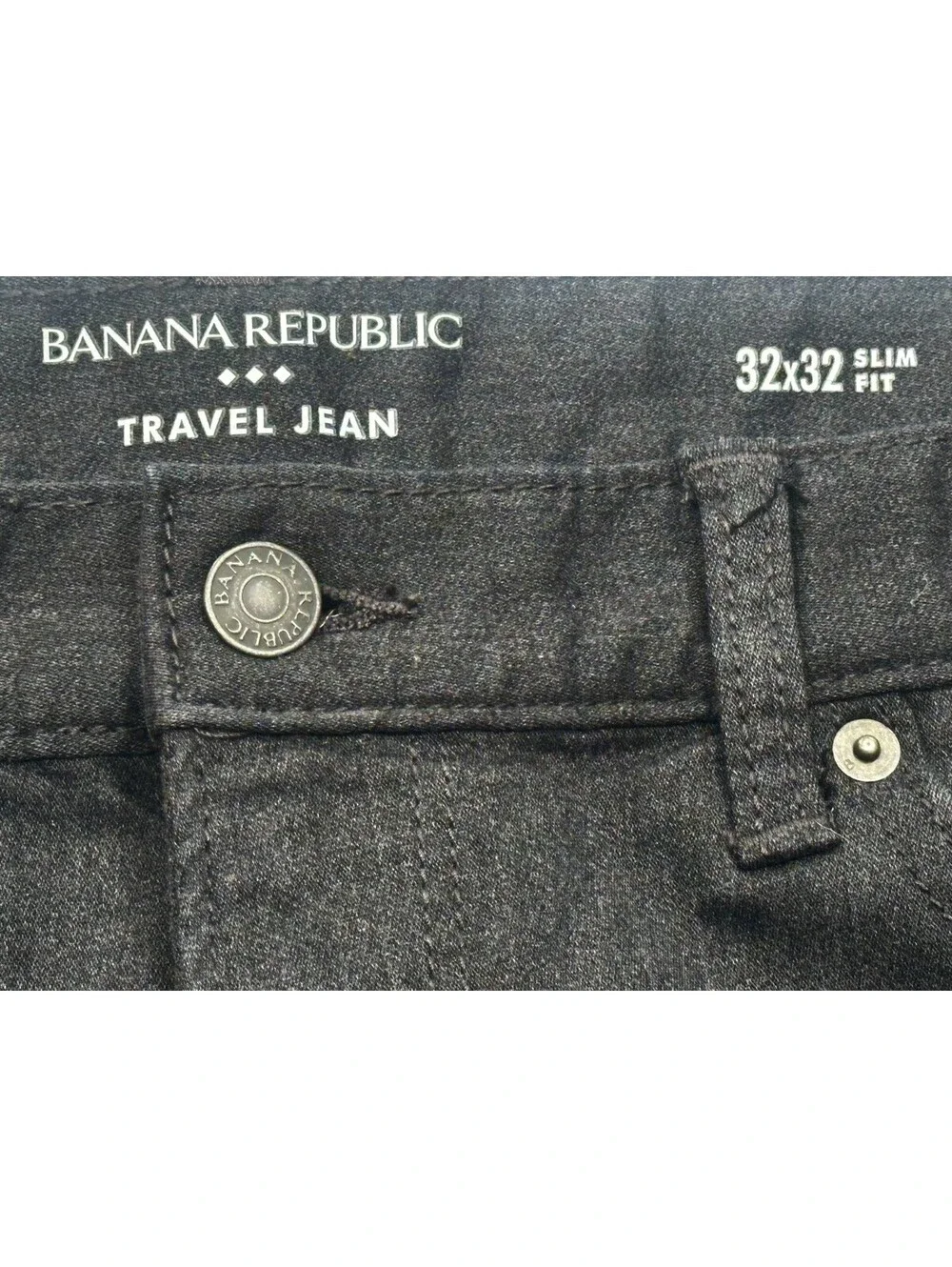 Banana Republic Straight Slim Travel Jeans Gray Mens 32/32